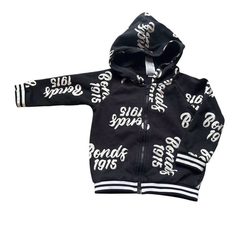 Bonds Kids Black and White Graphic Hoodie